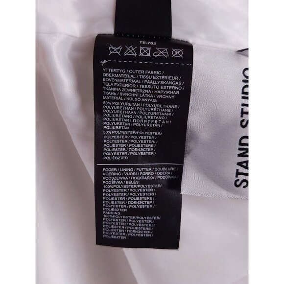 Stand Studio Faux-Leather Jacinda Puffy Jacket Size 34 US 2 XS Womens White $430 - Picture 14 of 15